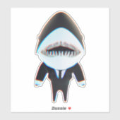 Haaien in een schattige stekelstaafje sticker (Vel)