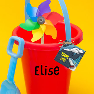 Haaien in vermomming Verjaardag kind Bedankjes Labels