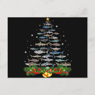 Haaien Kerstboom Haaienliefhebbers Cadeaus Feestdagenkaart
