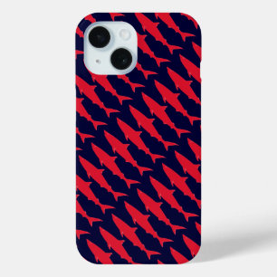 Haaien koel rood en blauw patroon