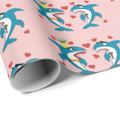 Haaien Liefde Cadeaupapier (Rol Hoek)