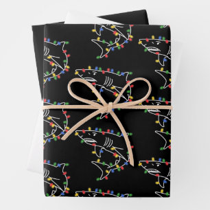 Haaien Liefhebber Boom Kerstmis Kersthuisdier Dier Inpakpapier Vel