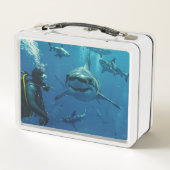 Haaien Metalen Lunchbox (Achterkant)