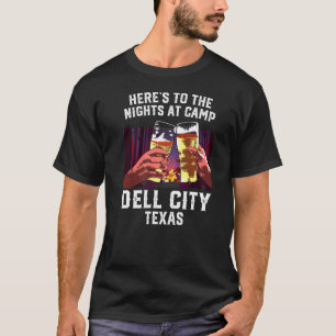 Haaien naar de nacht in kamp Dell City Camping Tex T-shirt
