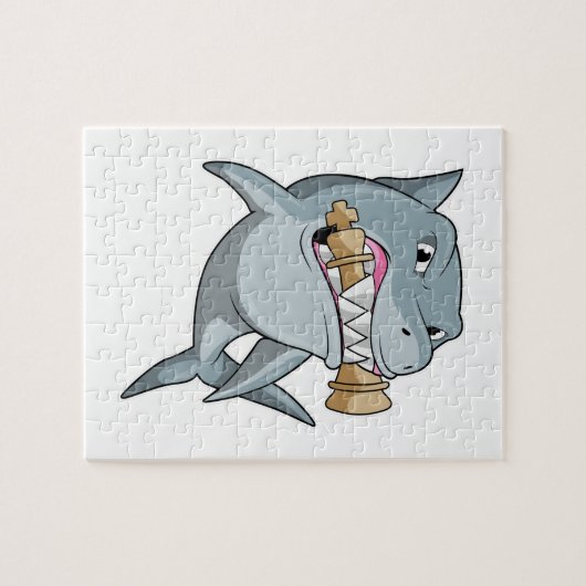 Haaien op Chess met Chess King Legpuzzel (Horizontaal)