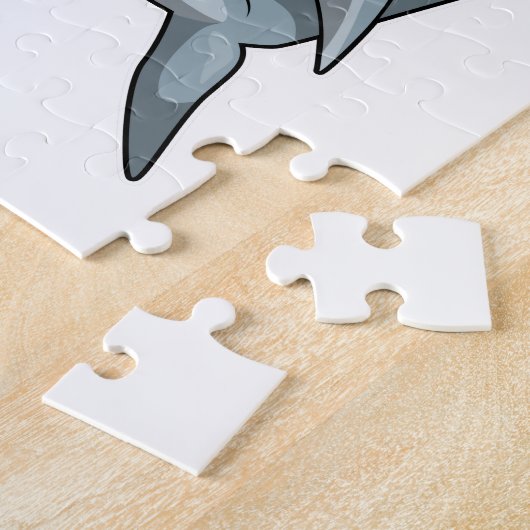 Haaien op Chess met Chess King Legpuzzel (Zijkant)