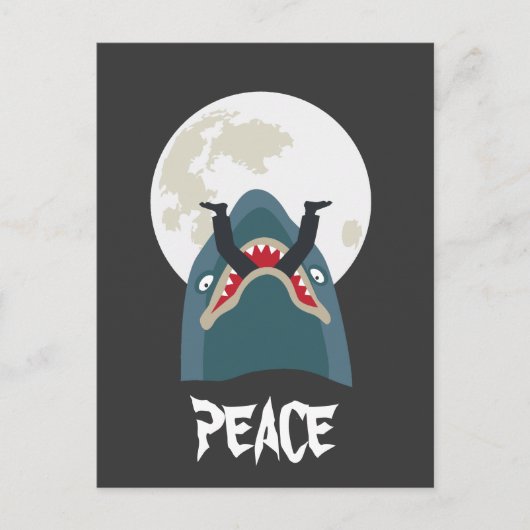 Haaien op de maannacht briefkaart (Voorkant)