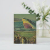 Haaien op de Ocean Golf Course Horror Briefkaart (Staand voorkant)