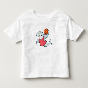 Haaien op sport met Basketball Kinder Shirts