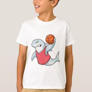 Haaien op sport met Basketball T-shirt