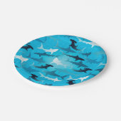 haaien! papieren bordje (Gekanteld)