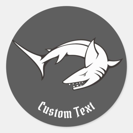Haaien Ronde Sticker (Voorkant)