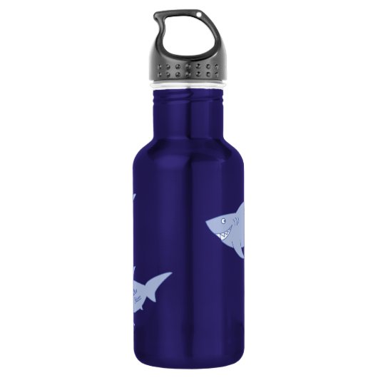 Haaien Schattigee Kinder waterfles met naam Waterfles (Achterkant)