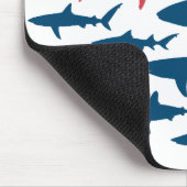 Haaien tegen het getij-muispad. muismat (Hoek)