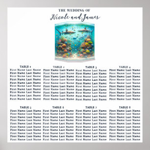 Haaien & Vis Aquatische Waterverf Zitting Stoel Poster