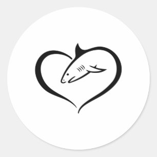 Haaien Vis Zee oceaankoel Funny Gift Ronde Sticker