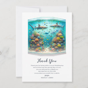 Haaien Vissen Waterverf Aquarium Dank Je Wel Kaart