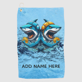 Haaien - Waterpolo kleine handdoek met oog voor ha