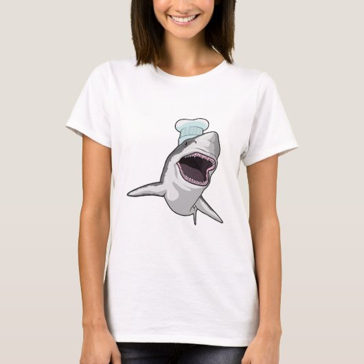 Haaien zoals Cook met Chef-pet T-shirt (Voorkant)