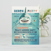 Haaien Zomer Strandfeest Kaart (Staand voorkant)