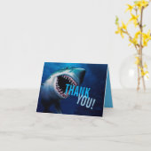 haaienaanval | Ocean Thank You Jongens Verjaardag Kaart (Gele Bloem)