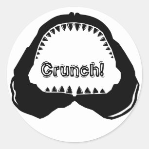 haaienkaak ronde sticker