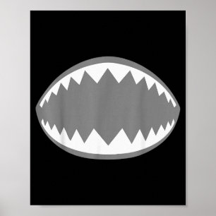 Haaienkaak T-shirt Volwassenen Kinderen Mannen Vro Poster