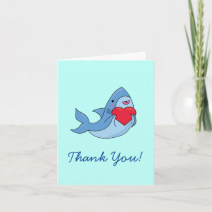 Haaienkind Cute Kawaii Bedankt Briefkaarten