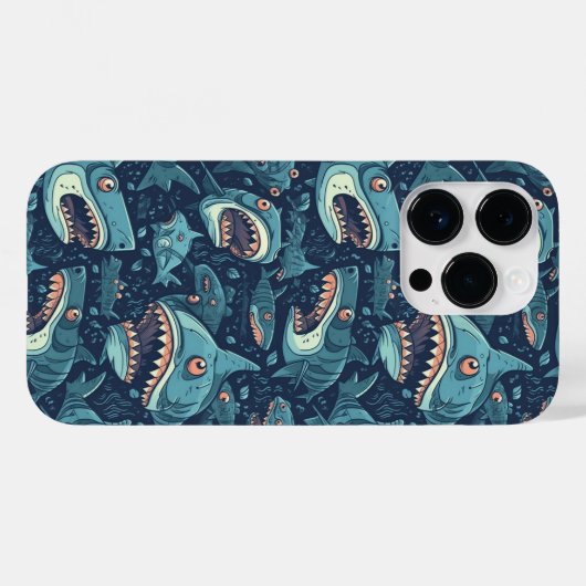 haaienpatroon Case-Mate iPhone case (Achterkant (horizontaal))