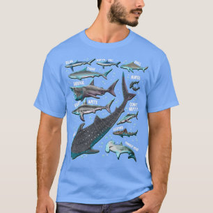 haaiensoorten haaienhaaien T-shirt zeebaars B