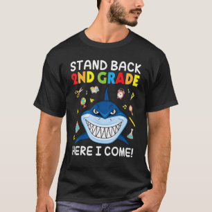 haaienstudenten gaan naar school staan terug 2e kl t-shirt