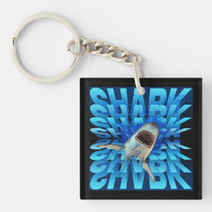 haaienteksteffect typografie  sleutelhanger