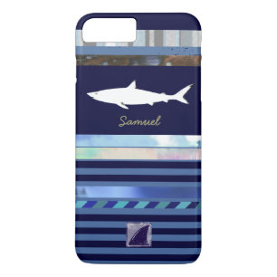 haaienvis koning van de oceaanblauwe kleur 	iPhone 8 plus / 7 plus hoesje