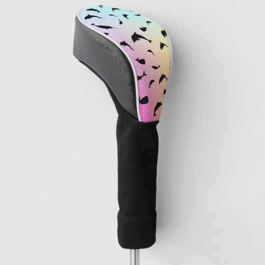 haaienvis op gradiënt oceaan golfheadcover (Schuin)
