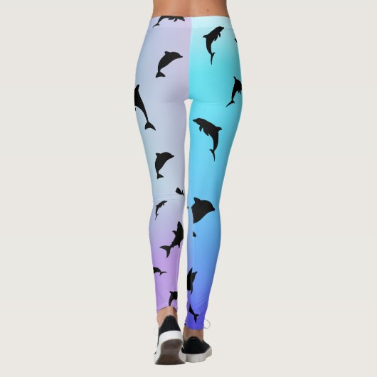 haaienvis op gradiënt oceaan leggings (Achterkant)