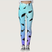 haaienvis op gradiënt oceaan leggings (Voorkant)