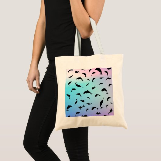 haaienvis op gradiënt oceaan tote bag (Voorkant (product))