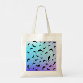 haaienvis op gradiënt oceaan tote bag (Achterkant)