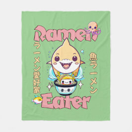 Haaienvis Ramen Eater - Aziatische voedselliefhebb Fleece Deken
