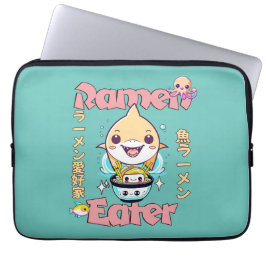 Haaienvis Ramen Eater - Aziatische voedselliefhebb Laptop Sleeve