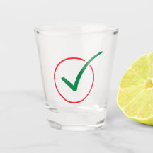 Haak & Check Mark Shot Glass – Vet Vector Design