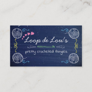 Haak- en haakhaakwerk, van garen visitekaartje