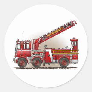 Haak en Ladder Fire Truck Sticker