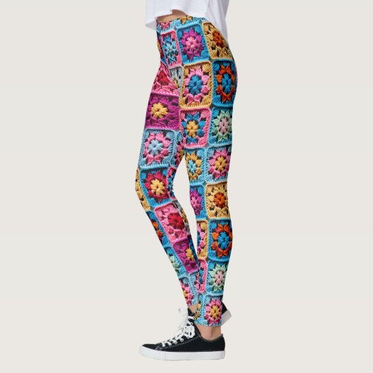 Haak Granny Vierkant Patroon Effect Leggings (Links)
