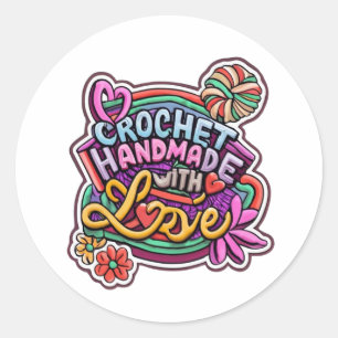 Haak handgemaakt met liefde sticker