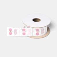 Haak Handgemaakte roze garen kleding labels