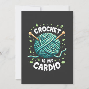 Haak is mijn cardio naaigaren Fitness Bedankkaart