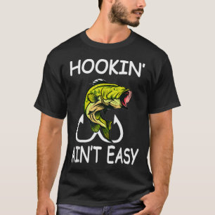 Haak niet makkelijk Grafisch Vissen T-shirt
