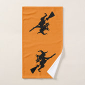 Haak op een Broom Silhouette Bath Towel Set Bad Handdoek (Handdoek)