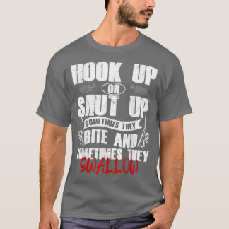 Haak op of hou je mond soms op, ze gooien, vun vis t-shirt